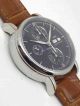 Swiss Replica IWC Schaffhausen Watch Black Dial Brown Leather  (5)_th.jpg